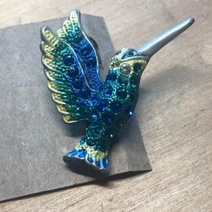 - Hummingbird Rucinni Swarovski Crystal & Rhinestone Brooch